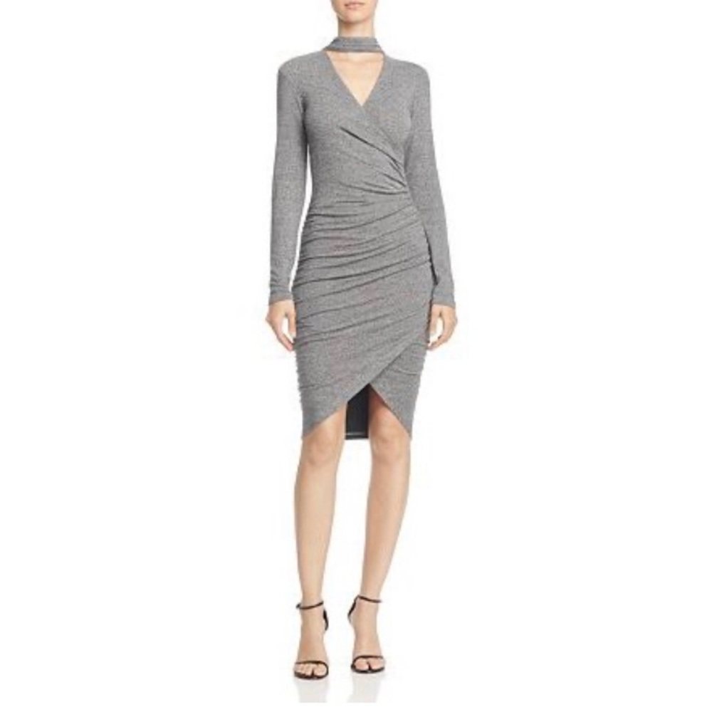 Bardot Gray Long Sleeve Bodycon Dress Size 10